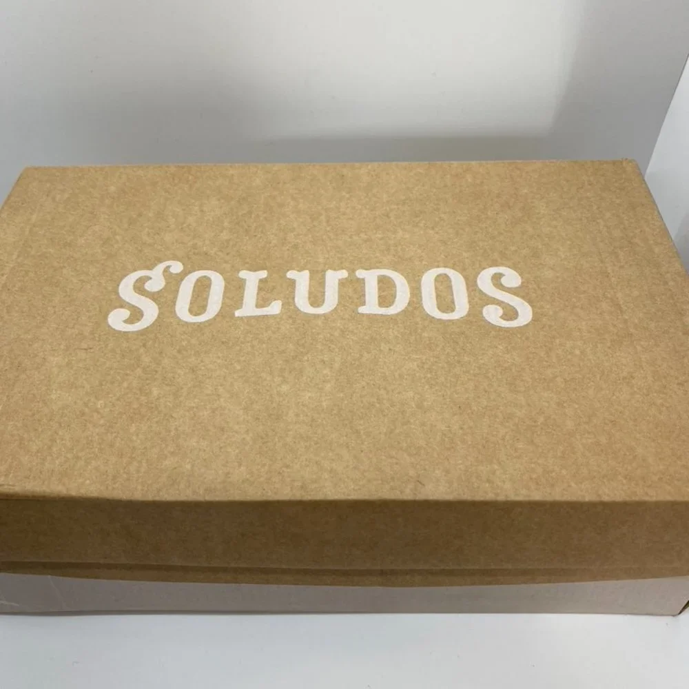 NIB Soludos Gold leather espadrille wedge Size 8